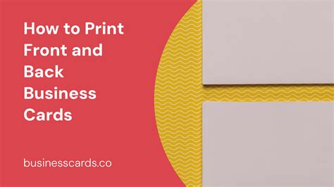 how to print front and back business cards: what if you want your business card to stand out?